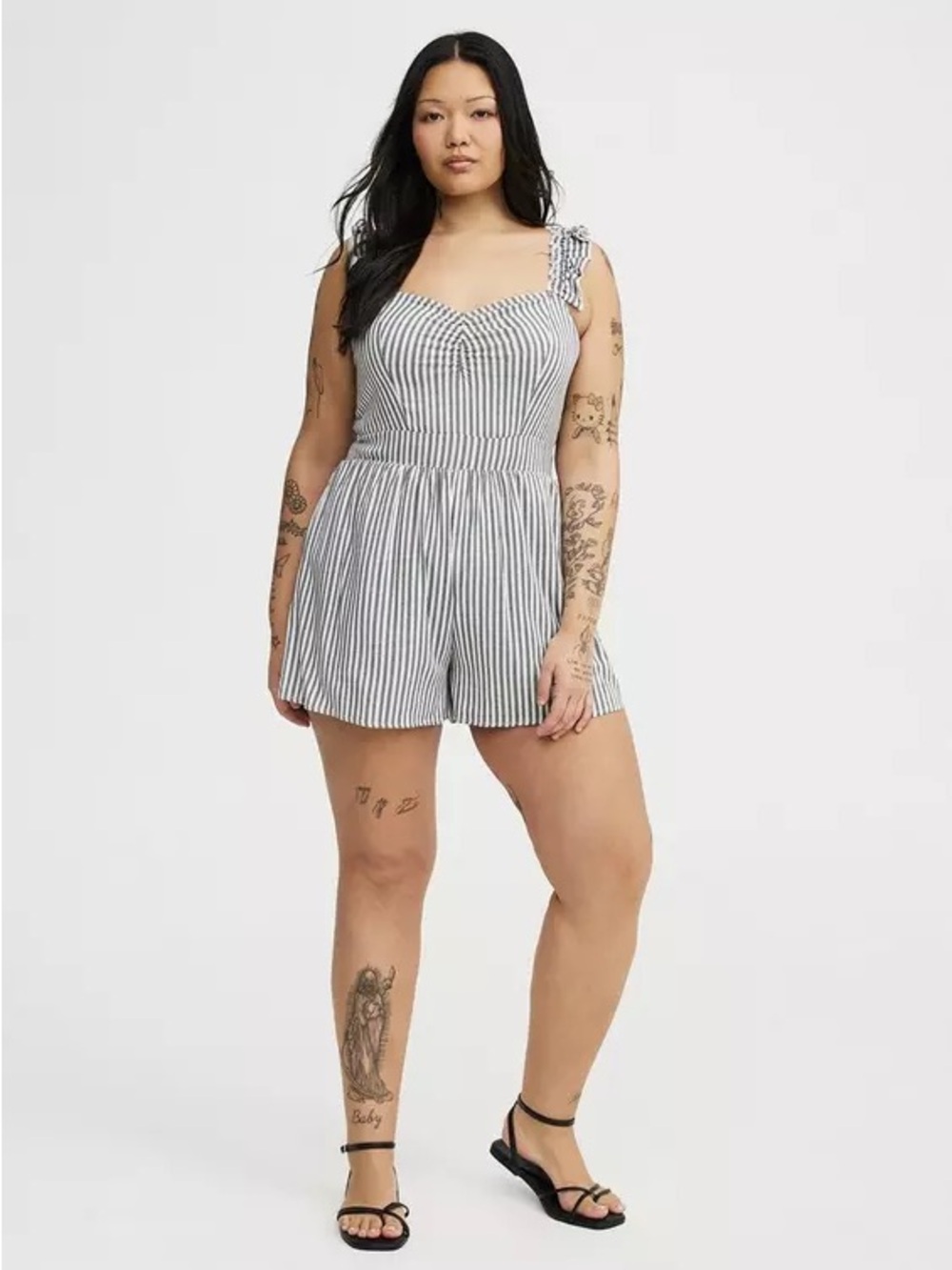 Torrid Ruffled Straps Layered Romper - Picture 2 of 13